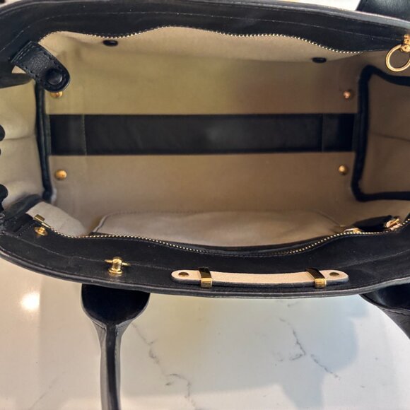 CHLOE  Calfskin Medium Alice Satchel Husky White and Black - Picture 9 of 15